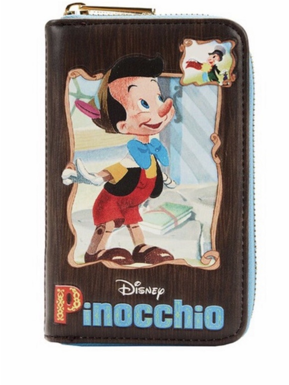 NWT Loungefly Disney Pinocchio Book Zip Around Wallet
